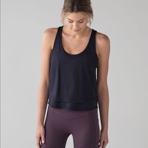 Navy Mesh Lulu Tank